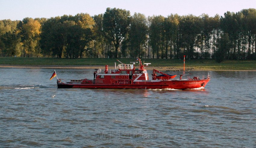 LKW faehrt in den Rhein Langel Hitdorf Faehre P125.JPG